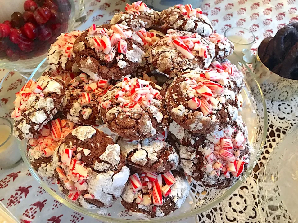 Chocolate peppermint crinkle cookies #chocolatepeppermint  #crinkles  #cookies|🌺IAnneさん