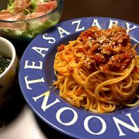 ミートソースのパスタ🍝