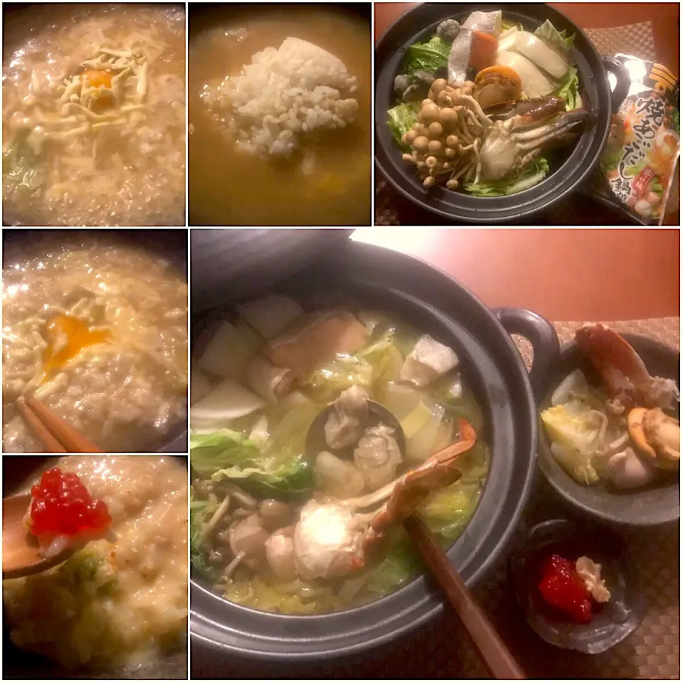 Clam&Seafoods Hot pot♨️あご出汁de海鮮鍋 Let's finish it up w/Miso&Rice👉🍲〆は味噌煮込みde味変からのぉﾁｰｽﾞ雑炊|🌈Ami🍻さん