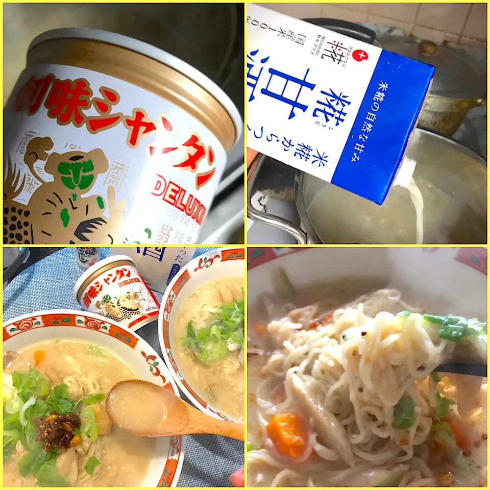 電気圧力鍋で煮た豚汁の残りで
甘酒入りラーメン🍜|シュトママさん