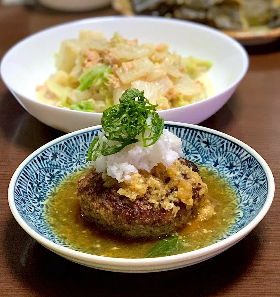 和風おろしハンバーグ
白菜のシーチキン和え|sakiさん