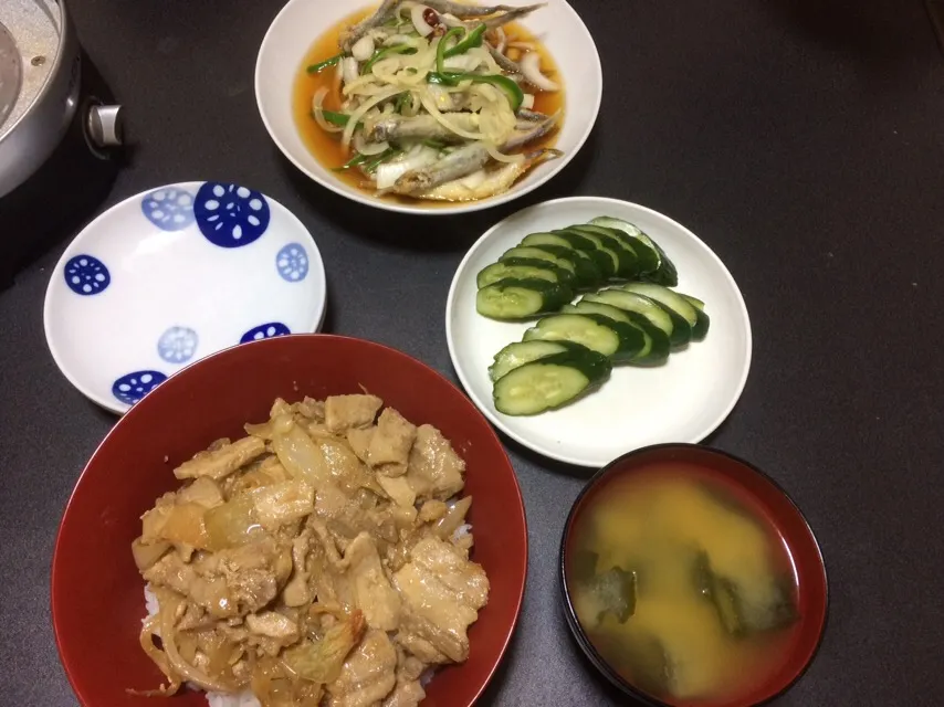 豚丼&ししゃもの南蛮漬け|Shintarou  Nishimuraさん