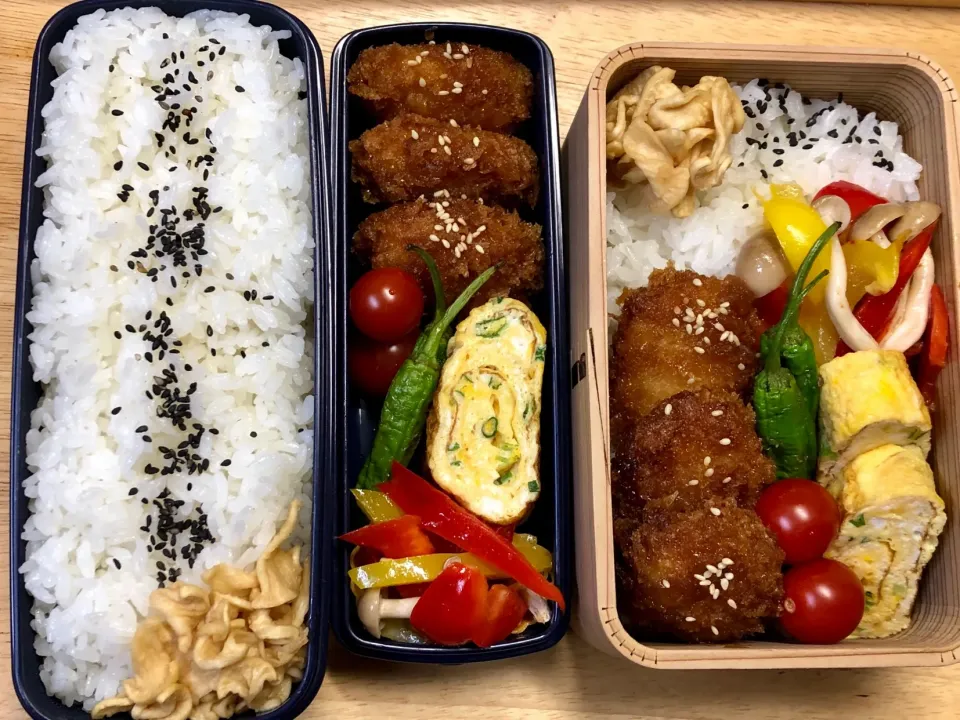 豚カツの甘酢漬け 弁当。自家製 壷漬け|弁当 備忘録さん