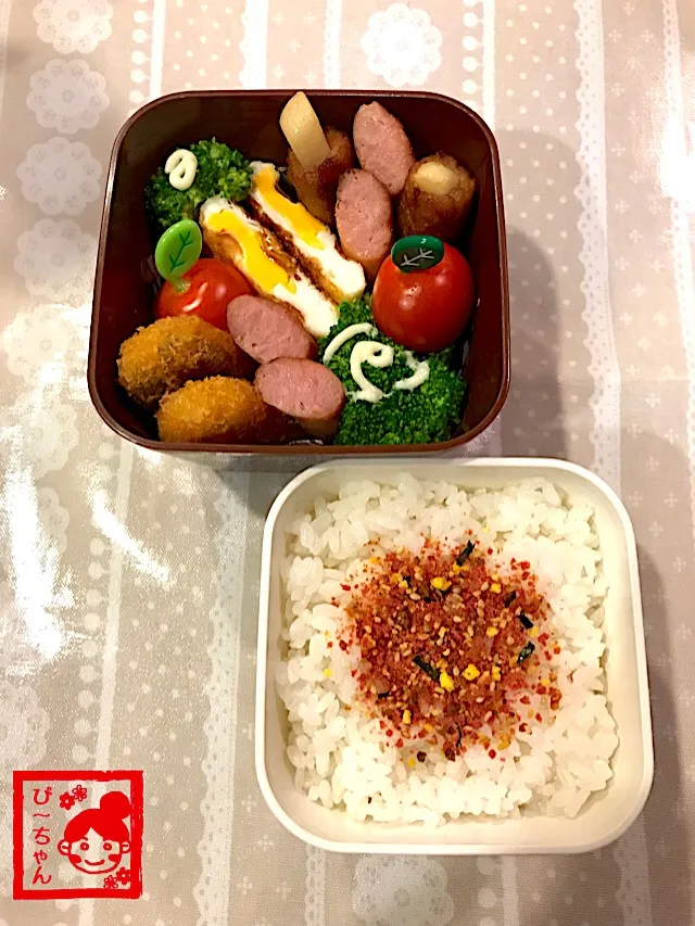 Snapdishの料理写真:次女☆高校生弁当😊冬季課外3日目|☆ぴ〜ちゃん☆さん