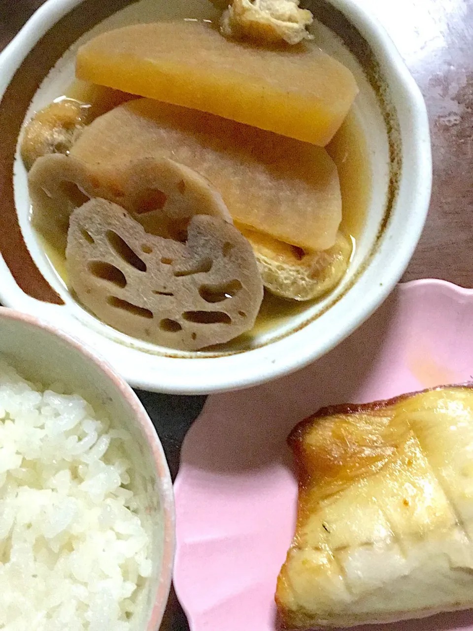 蓮根と大根の煮物    塩鯖|掛谷節子さん