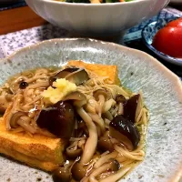 Snapdishの料理写真:厚揚きのこあんかけ