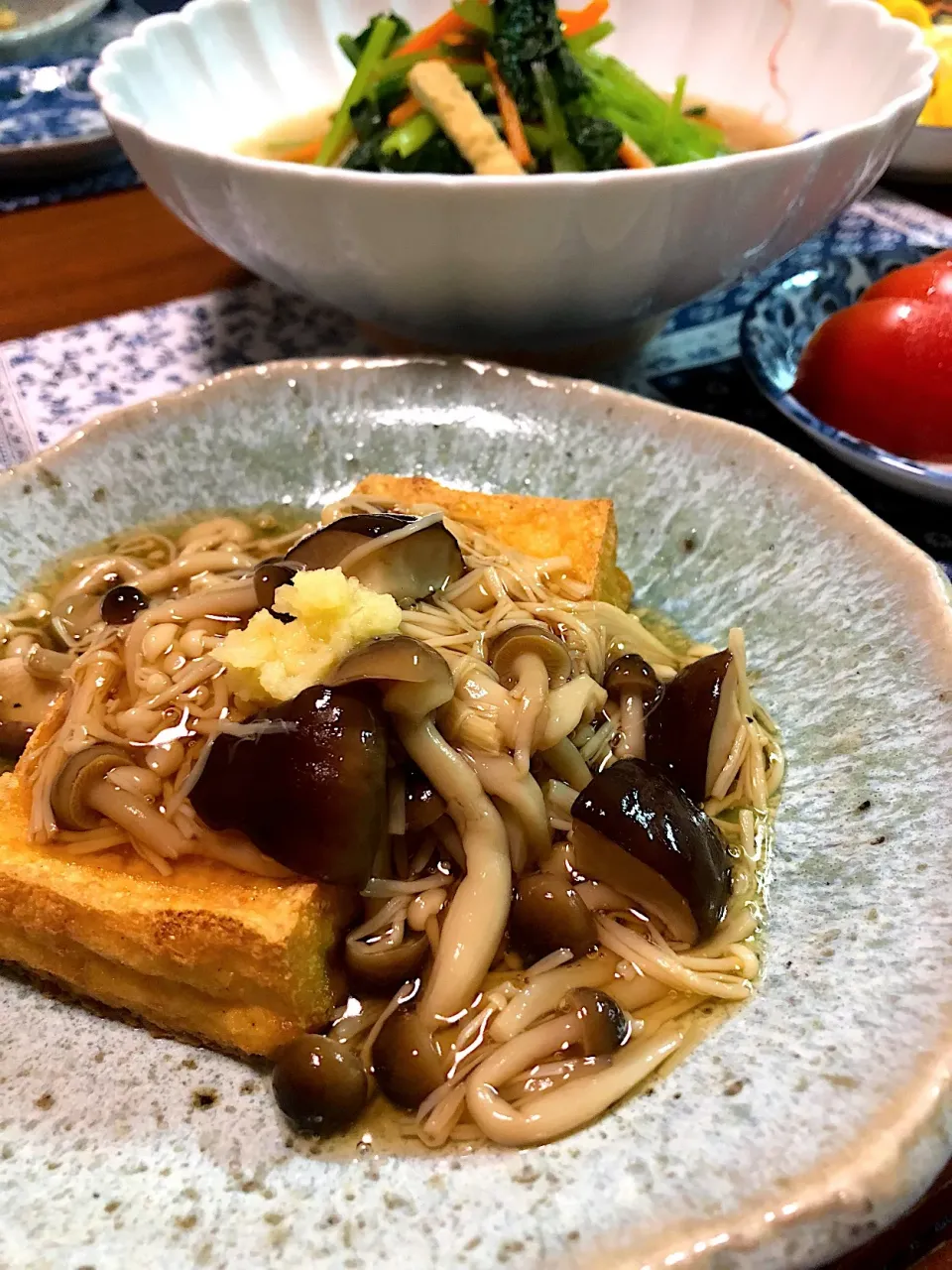 Snapdishの料理写真:厚揚きのこあんかけ|Norikoさん