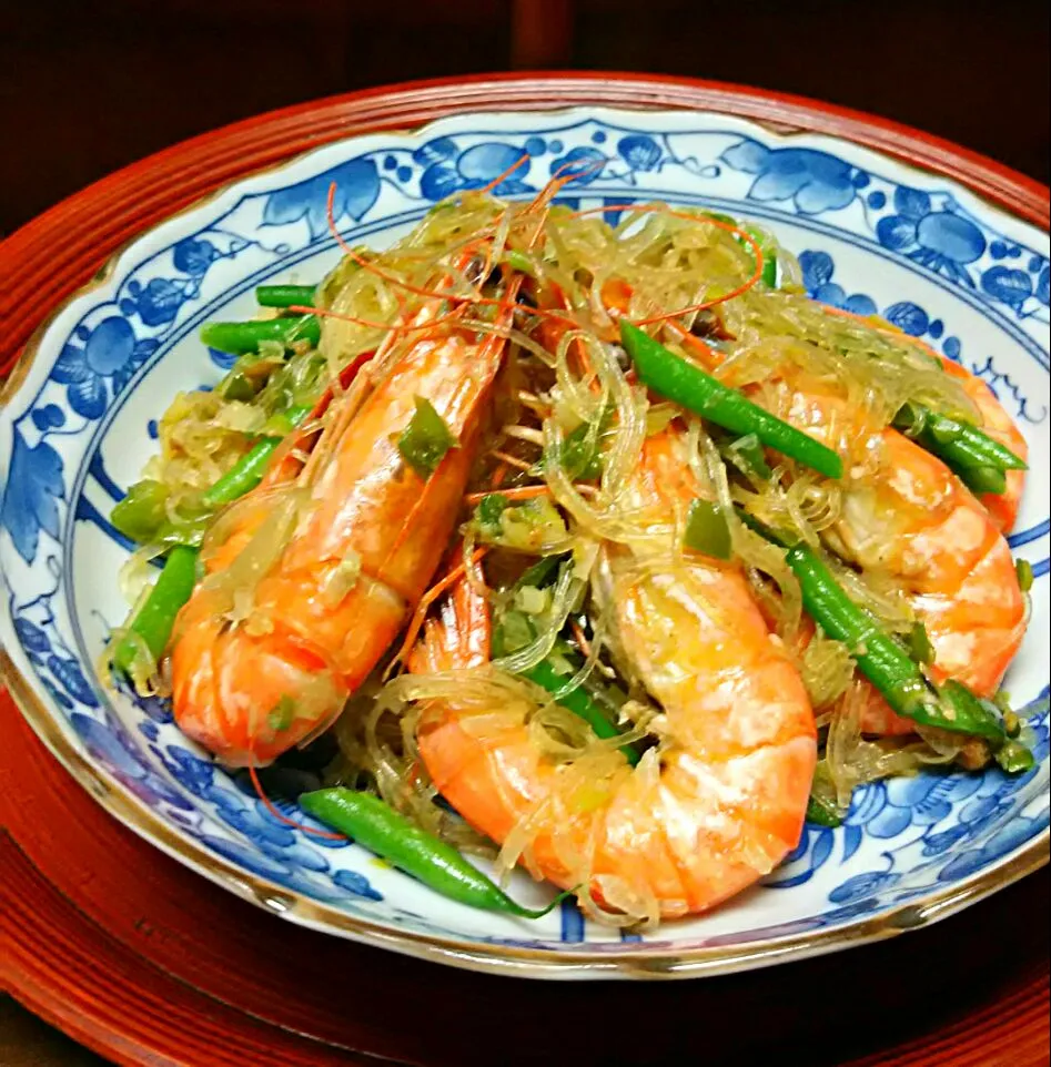 海老と春雨のＸＯ醤煮|あらいぐまのしっぽさん