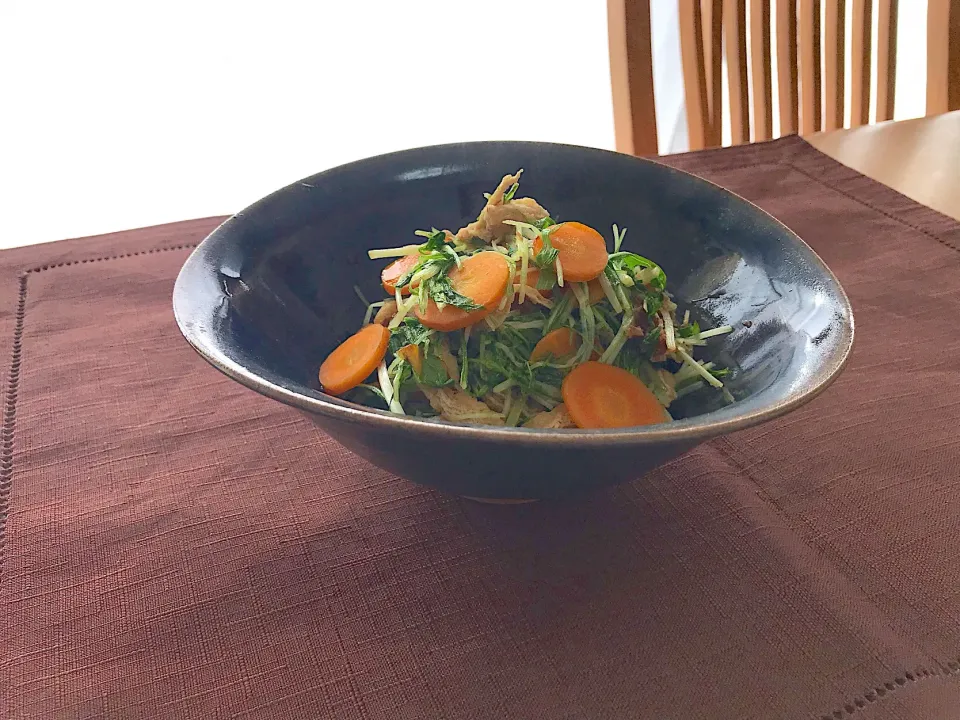 まちまちこさんの料理 滋賀のお義母さんに教えてもらった水菜がいっぱい食べれるやつ|えいぽんさん