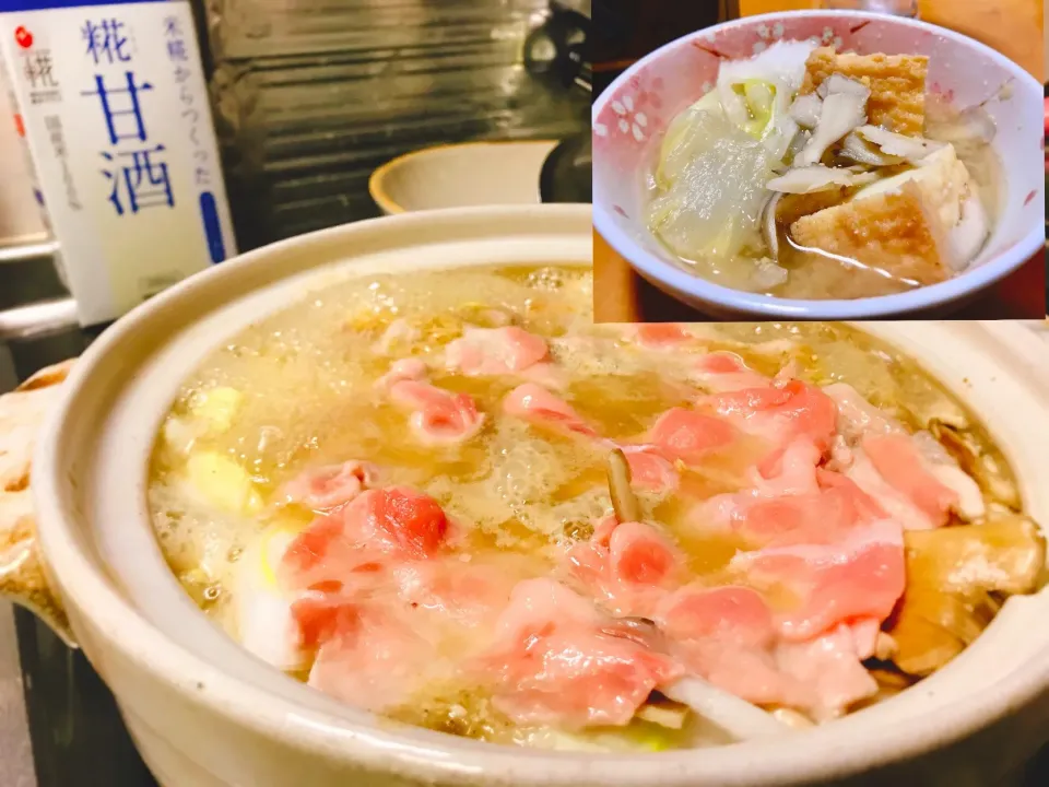 糀甘酒で鍋にしたよ😊🍺|ジイジさん