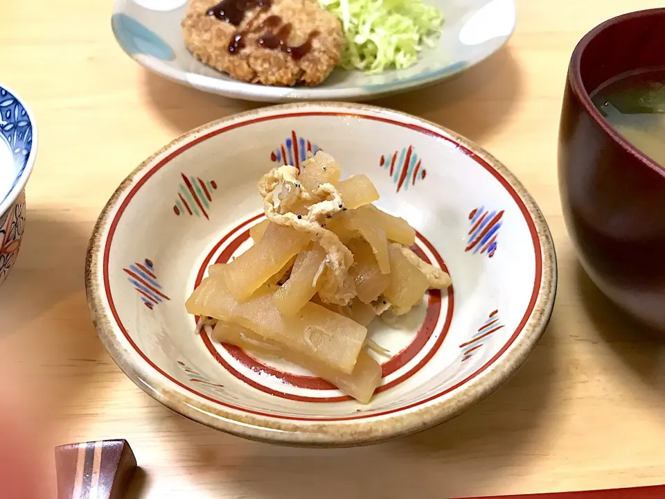 #大根 と#油揚げの煮物|hidejetさん