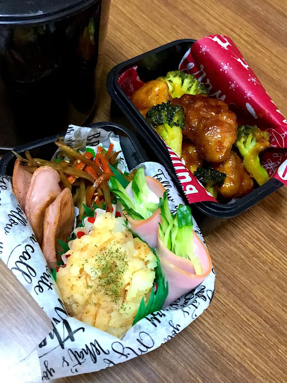 Snapdishの料理写真:中３男子弁当♡鶏モモのカレー照り焼き|utaさん