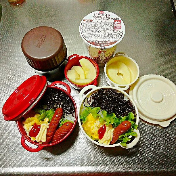 Snapdishの料理写真:#お弁当 #サラメシ #主婦弁当 #カップヌードル|Yukaさん