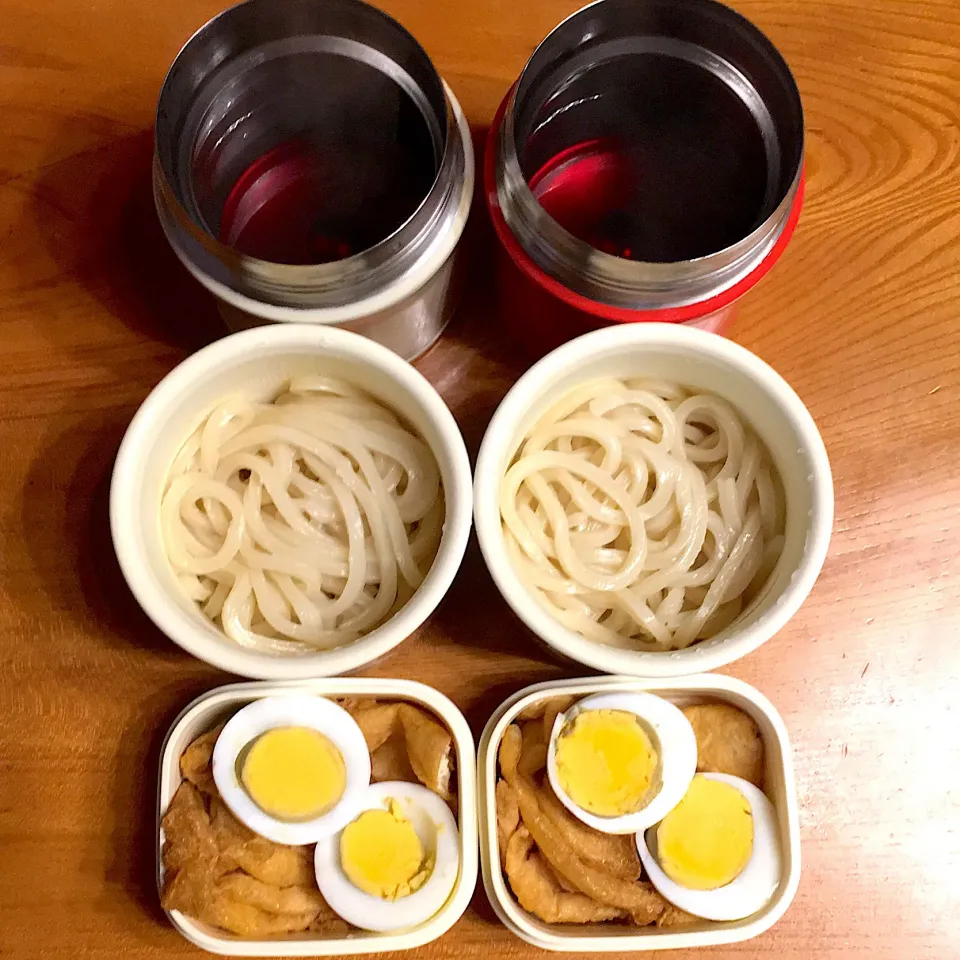 麺も汁もあたたかいうどん弁当|ツインズママさん