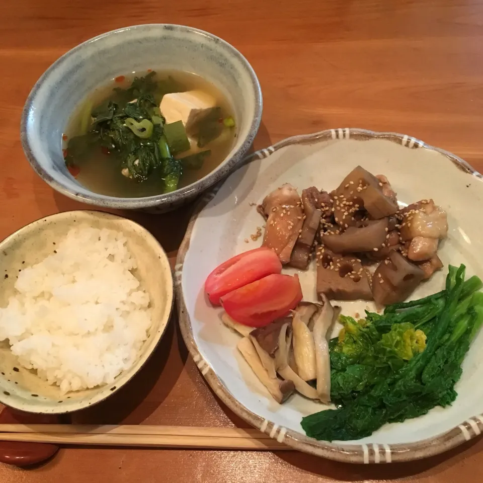 鶏と蓮根の甘辛煮|フクさん