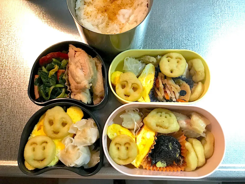 旦那と娘達のお弁当♪|このみんさん