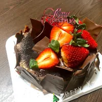 Snapdishの料理写真:クリスマスチョコレートケーキ🍰|なおこさん