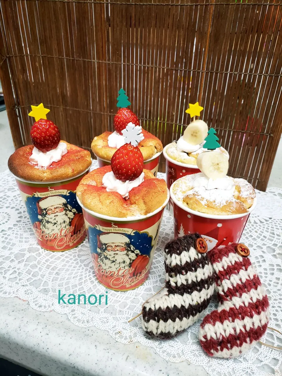 #X'masパーティ～紙コップシフォンケーキ|かのりさん