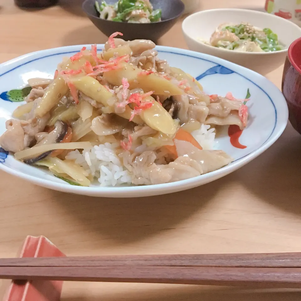 中華丼風なもの|よんさん