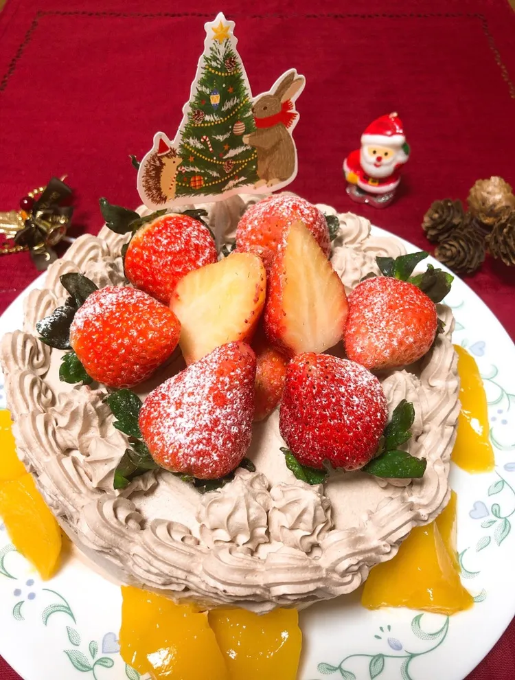 きゃずさんの料理 息子の誕生日ケーキ🎂
思いっきりクリスマス🎄バージョン🎅|きゃずさん