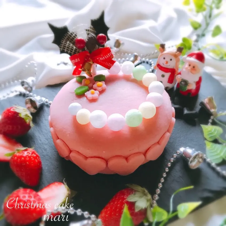 クリスマスマジパンケーキ🎂
 #クリスマス  #手作り  #手作りケーキ  #クリスマスケーキ #マジパンケーキ|まーり（@mariyuiren）さん