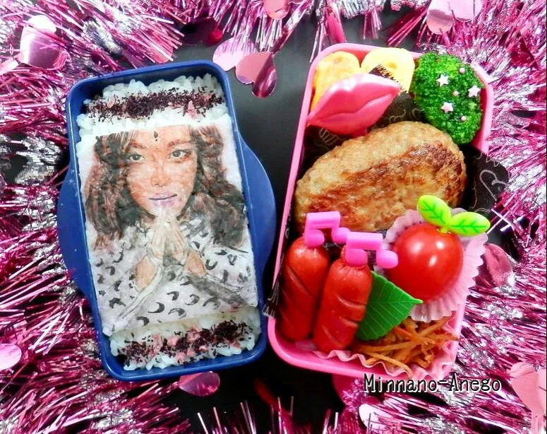 BLACKPINK『ジェニー』弁当
 #オブラートアート
 #オブアート
 #似顔絵弁当|みんなのあねごさん