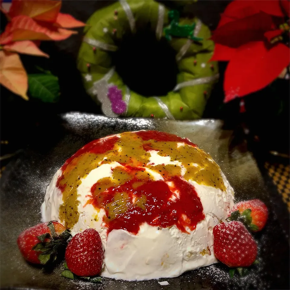 #濃厚甘酒 でノンシュガーに迫る！🎄クリスマスドームケーキ #エンゼルクリーム #ノンシュガージャム|佐野未起さん