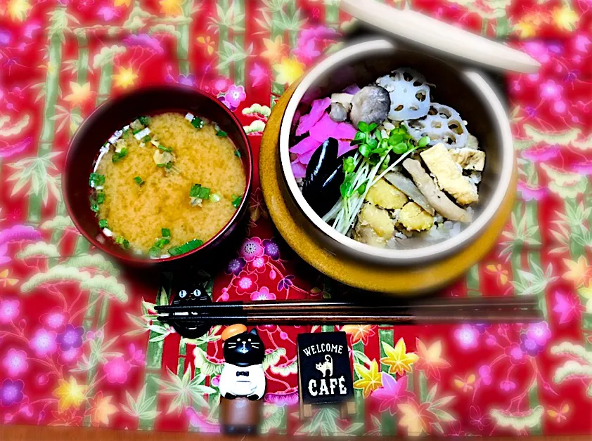 私のお家お弁当&アサリの味噌汁と🤗💕|バシュランさん