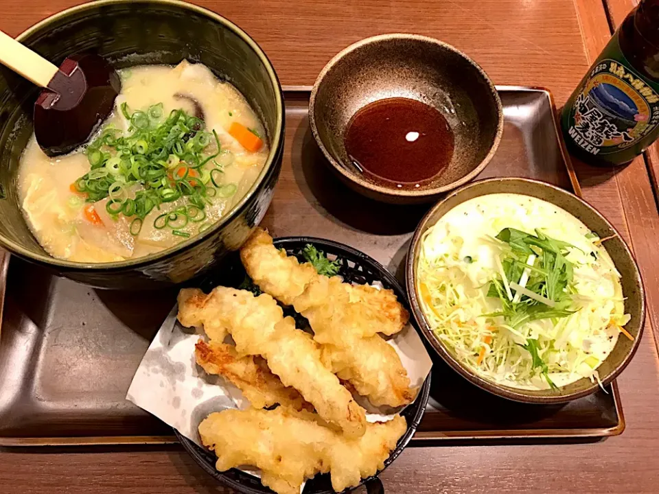 だんご汁・とり天・地ビール
大分ざんまい✨|こぢえさん