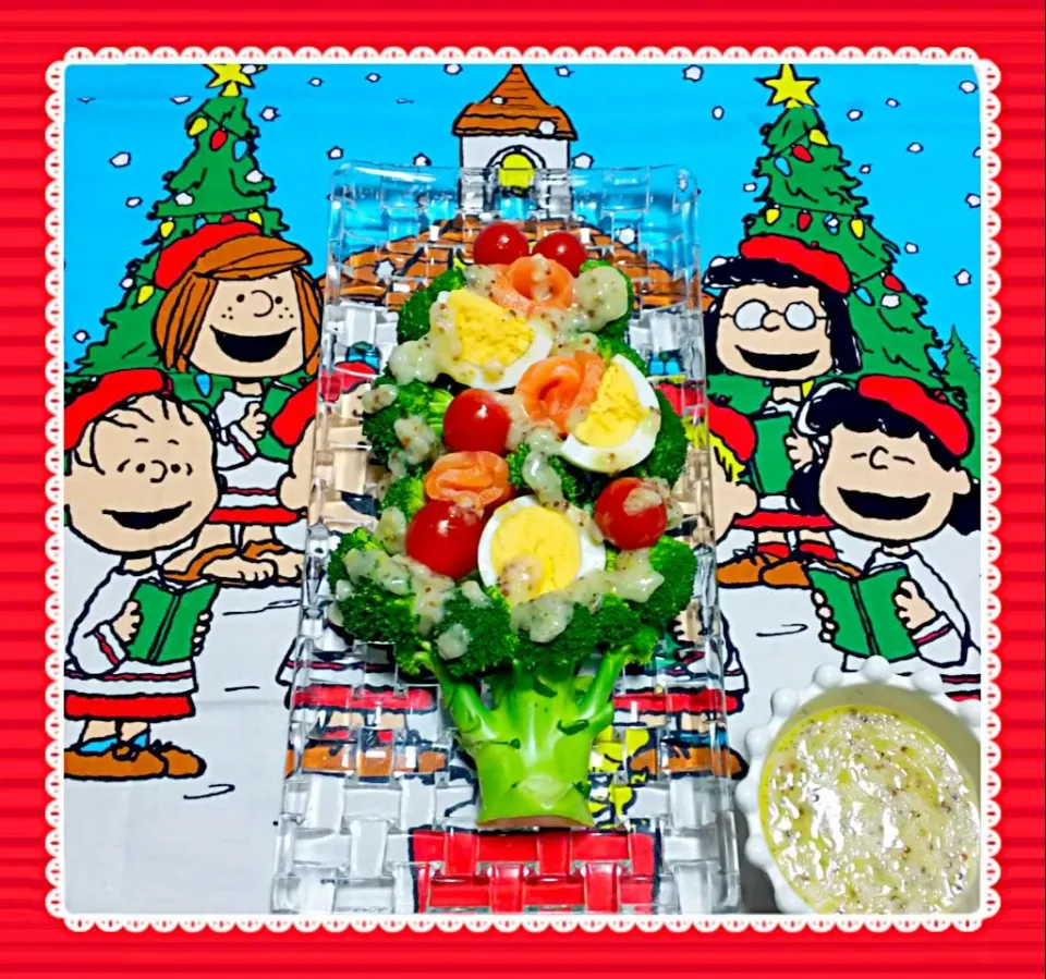 山本真希さんの甘酒フレンチドレッシング風で温野菜サラダ
 #ブロッコリーツリー✨🎄✨|ひとみんΨ(*´∀｀)Ψさん