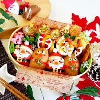 サンタおにぎり🎅&トナカイいなりのクリスマス弁当🎄✨