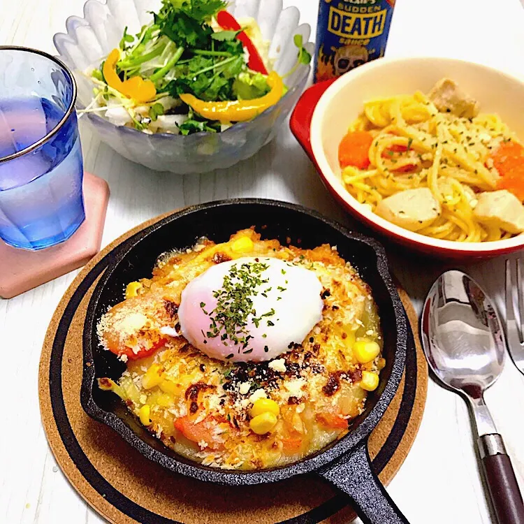 Snapdishの料理写真:シチュードリア＆シチューパスタ|なっさまーさん