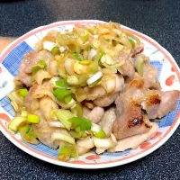 鶏もも肉ねぎだれ|むぎさん