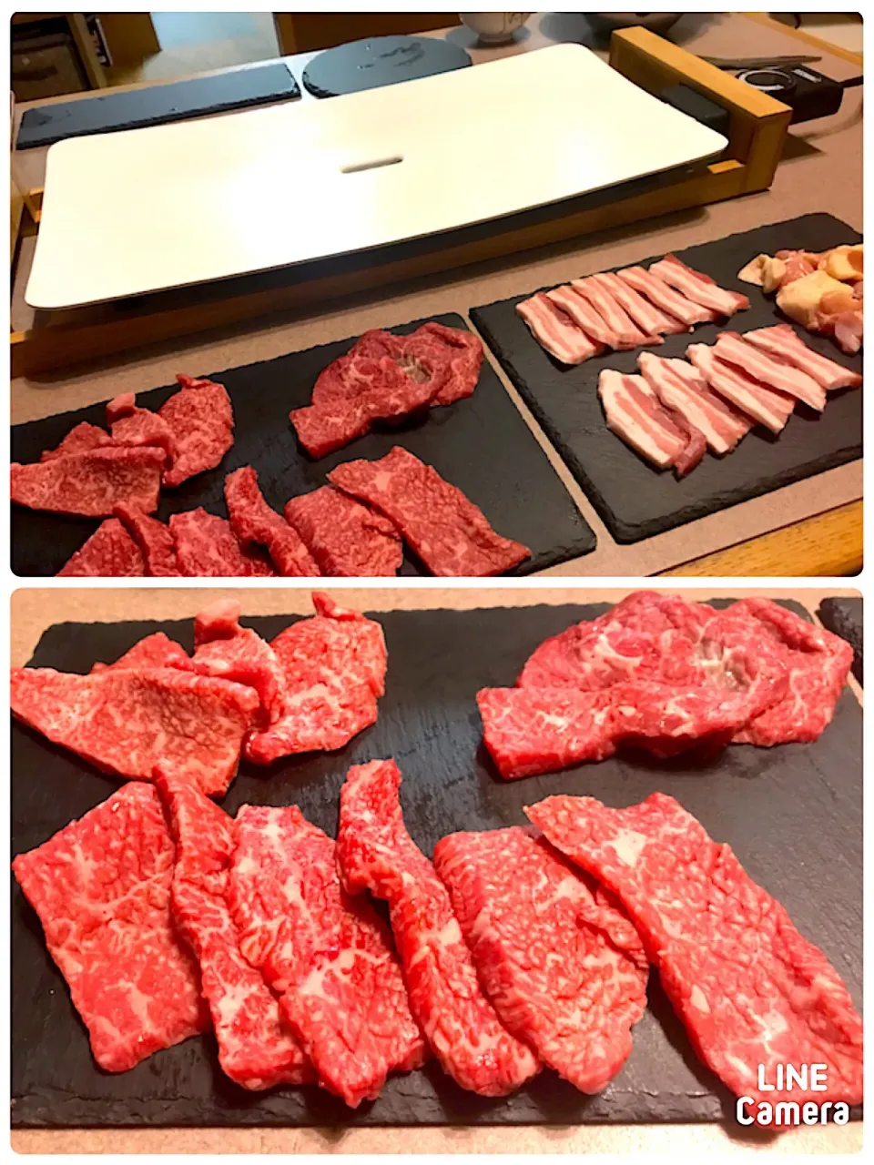 Yoshi's kitchen 今夜は自宅で焼肉🎵 
#テーブルグリルピュア#若狭牛#焼肉#セラミック#遠赤外線|dr.よっしーパパ(ふらっとちゃんねるパパママレオくん)さん