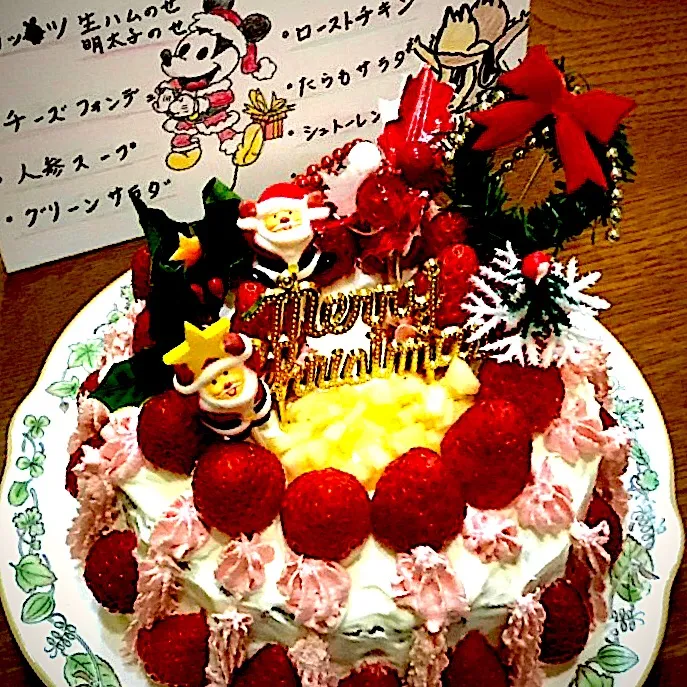 Snapdishの料理写真:2018年我が家のクリスマスケーキ🎂|とっぱさん