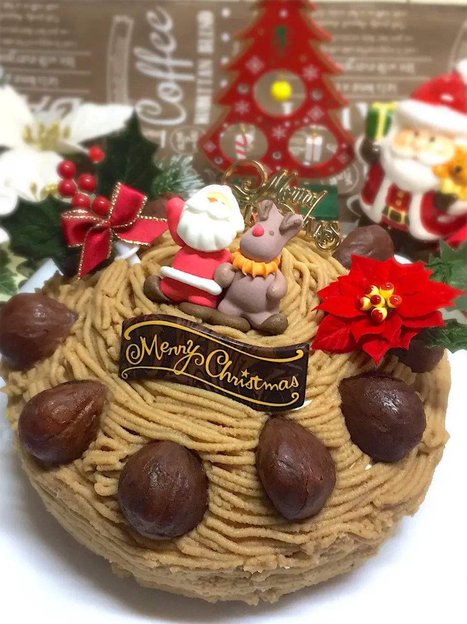 🎄モンブランクリスマスケーキ🎂🎁|あみさん