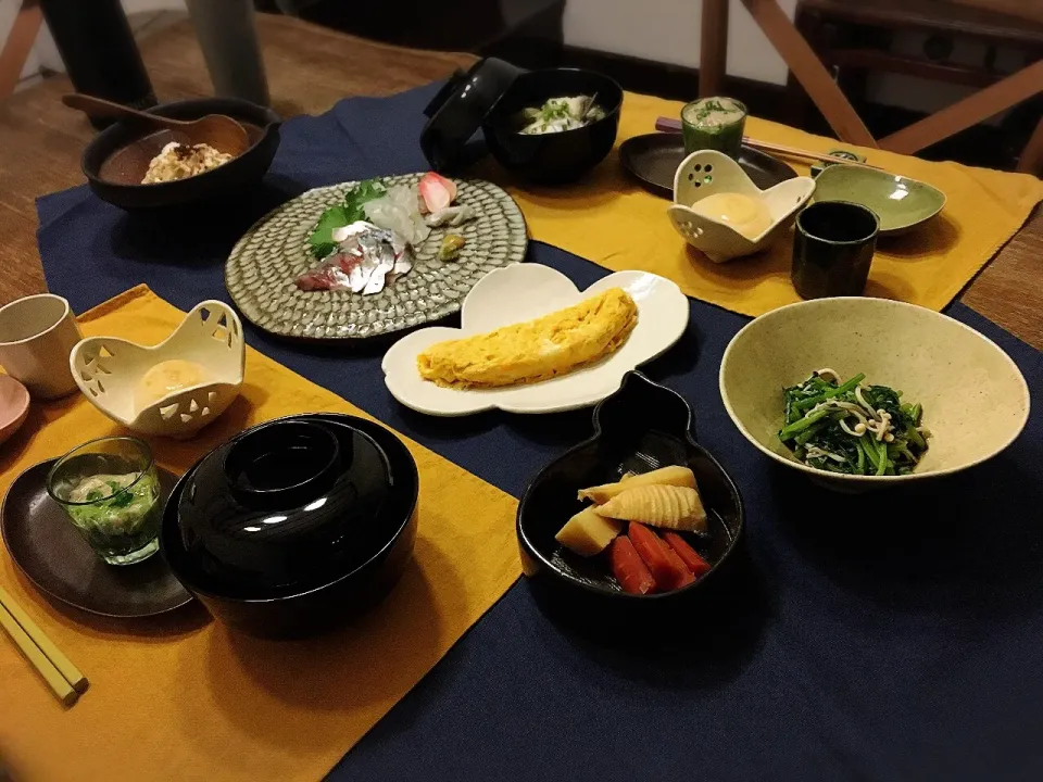 Snapdishの料理写真:土曜日の晩ごはん#和食 #日本酒|ちびワビさん