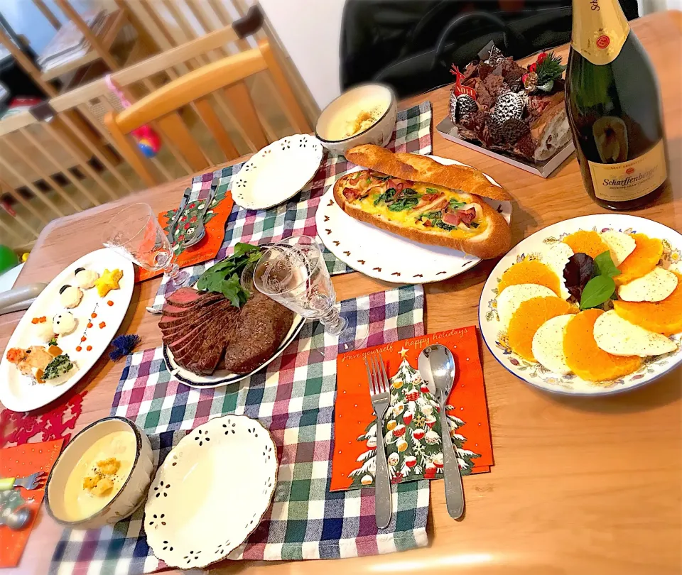 Snapdishの料理写真:クリスマスメニュー|さきさん