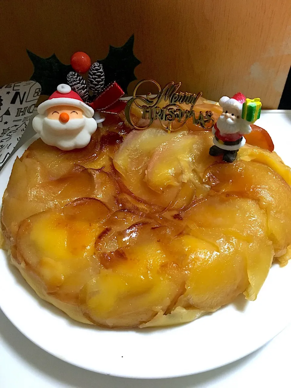 🧀🍎林檎チーズケーキ🍎🧀  #平成最後のクリスマス  #ケーキ  #リンゴのケーキ  #チーズケーキ #りんご #クリームチーズ#林檎チーズケーキ|こむぎさん