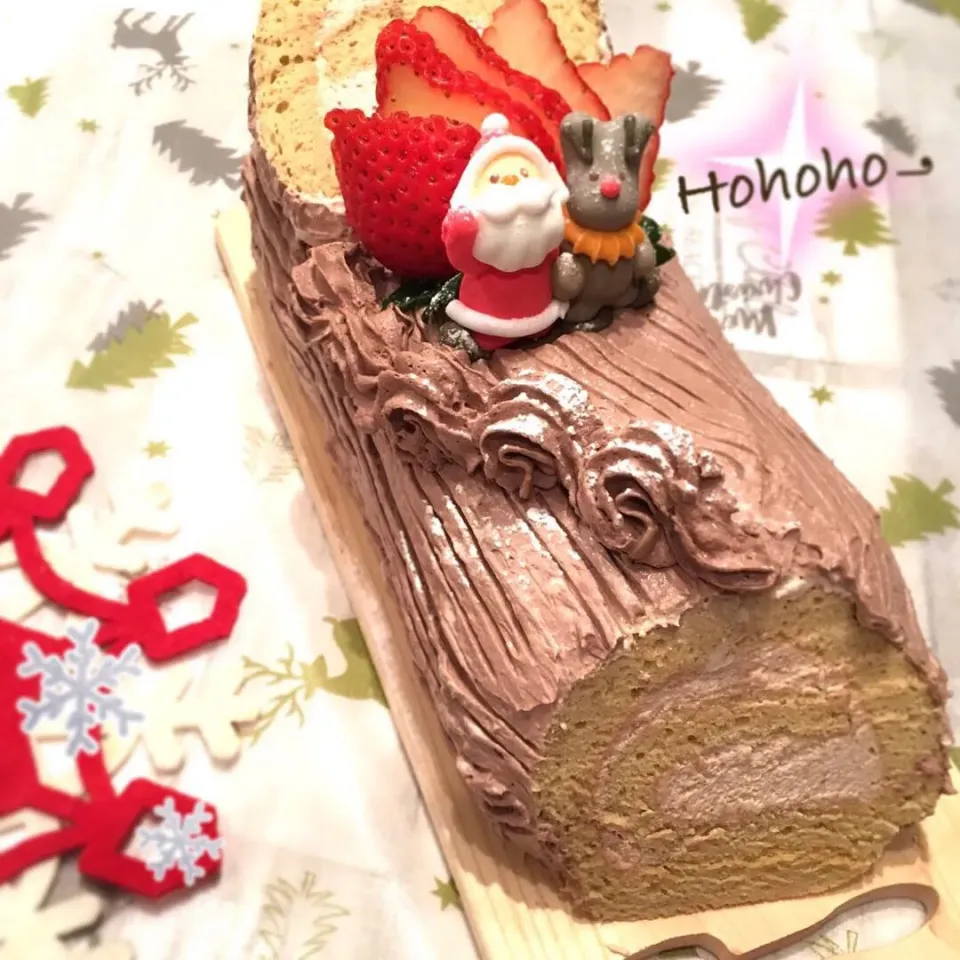 #ブッシュドノエル #bûche de Noël #クリスマスケーキ #手作りケーキ|rkt__momさん