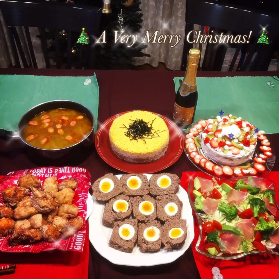 Snapdishの料理写真:クリスマスの食卓|kyoroさん