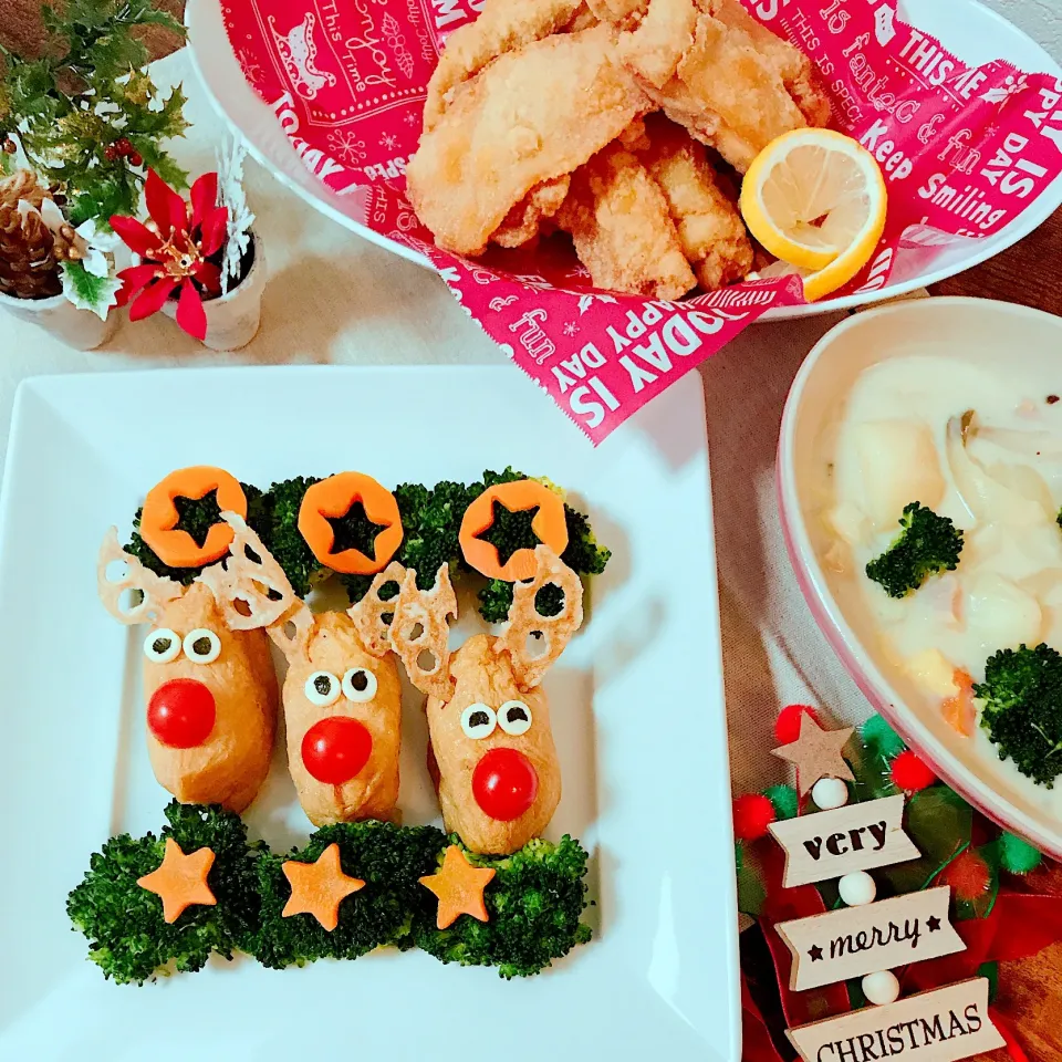 Snapdishの料理写真:トナカイ稲荷でクリスマス|はなままさん