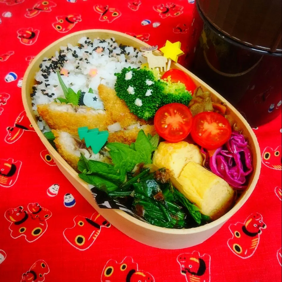 Snapdishの料理写真:12/25旦那さんのお弁当🎄🎅🎁|みかさん