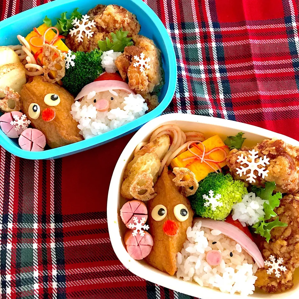 Snapdishの料理写真:今日のおべんと★クリスマス弁当(兄弟)|emichococo625さん