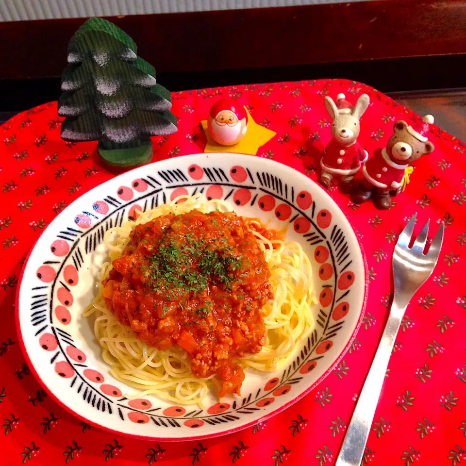 ミートパスタ🍝 #メリークリスマス  #クリスマス料理🎄 #パスタ|naonaomimichanさん