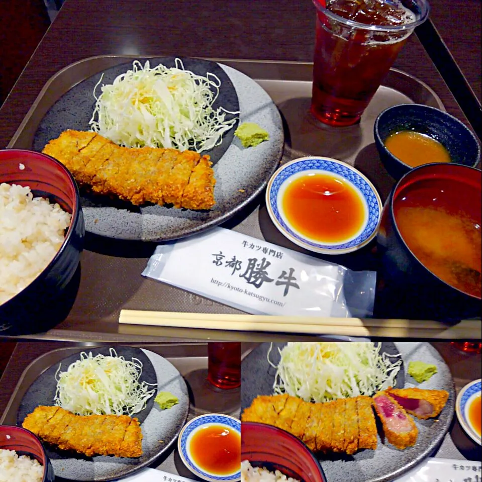 牛カツ定食☆大阪で食べたけど京都勝牛|うたかた。さん