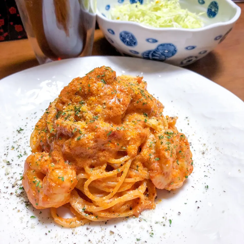 Snapdishの料理写真:【エビのトマトクリームパスタ♪】|ristorante_sallyさん