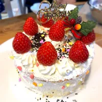 Snapdishの料理写真:今年の我が家のクリスマスケーキ|さやつんさん