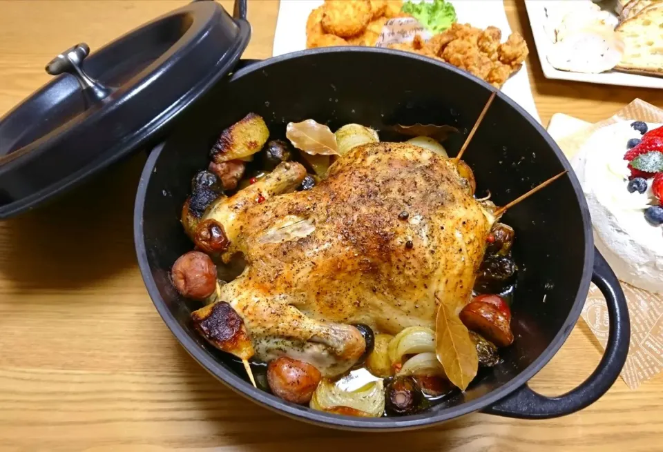 『バーミキュラで丸鶏ローストチキン』|seri-chanさん