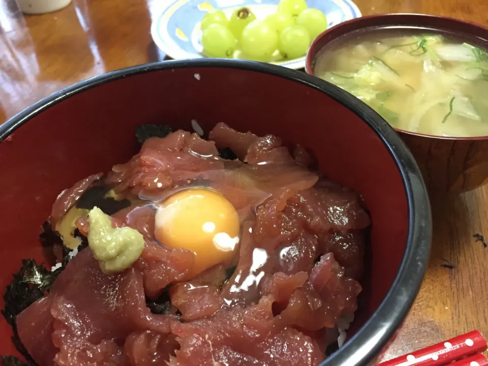 朝ごはん：鉄火丼！|さんだーさん